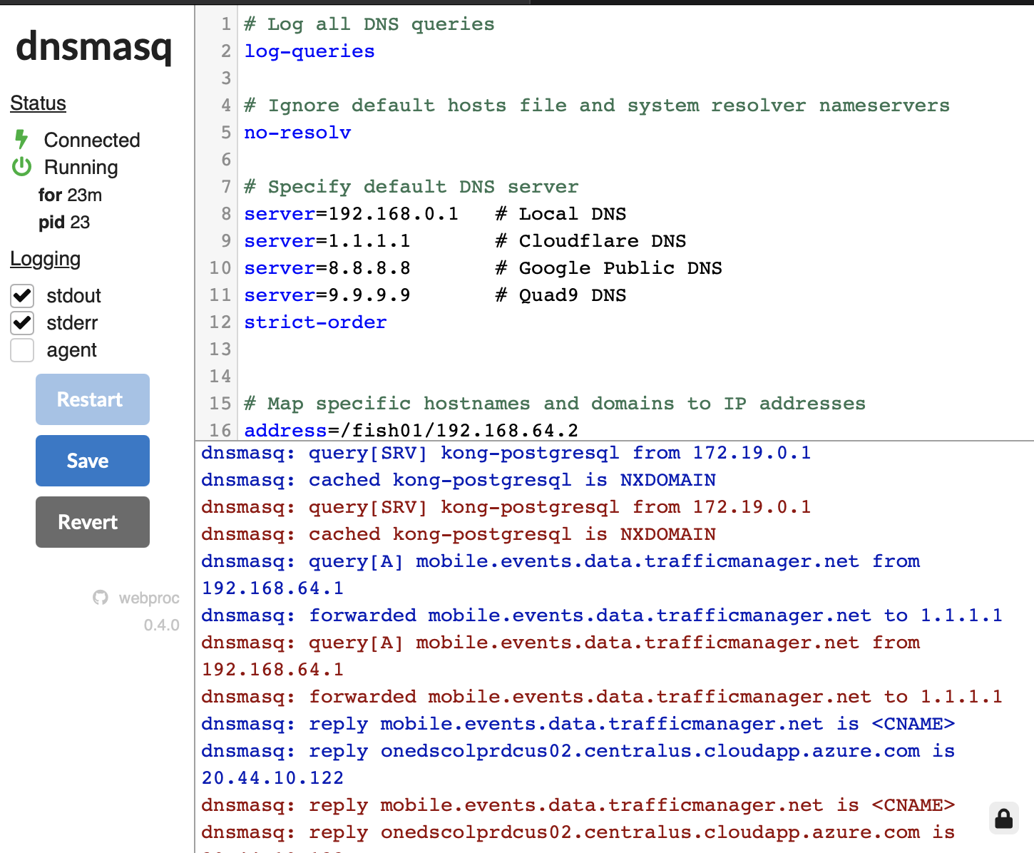 dnsmasq web ui